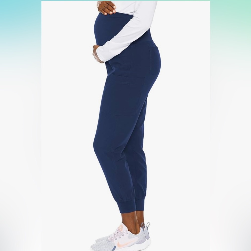 Med Couture Scrubs Maternity Navy Jogger Pants